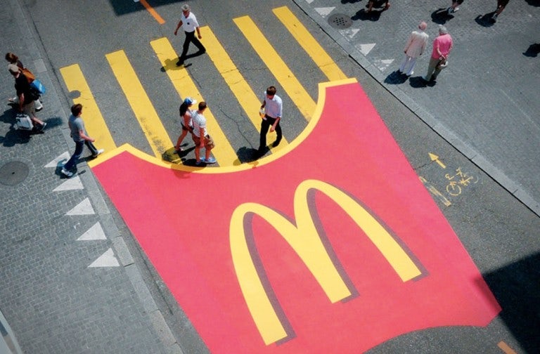 McDonald’s guerrilla marketing mural advertisement