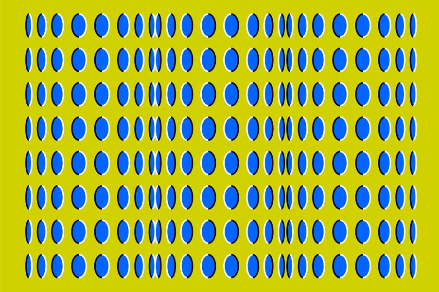 Dots appear to roll due to apparent motion