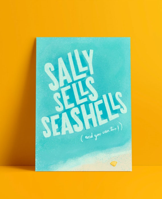 hand lettered poster