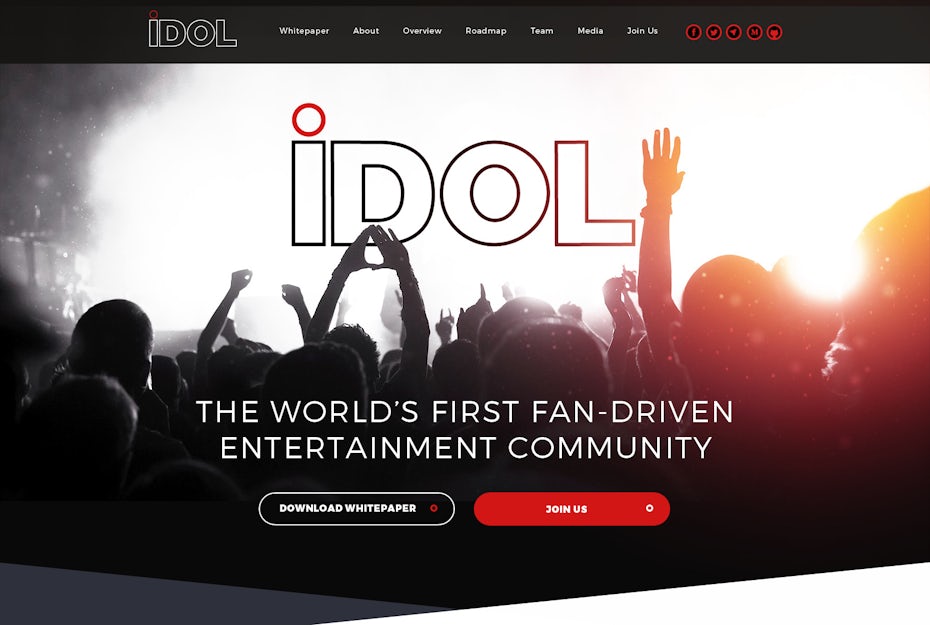 Idol web page