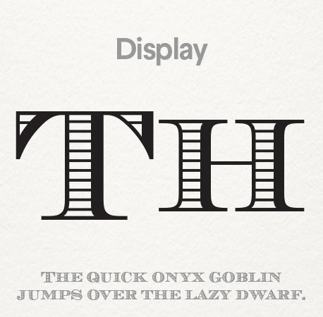 Display font