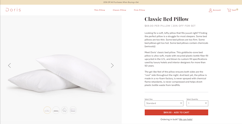 Classic Bed Pillow