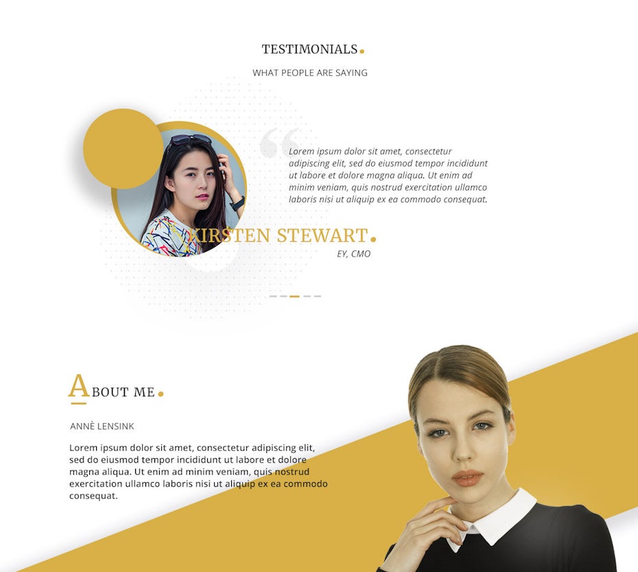 Homepage web design concept