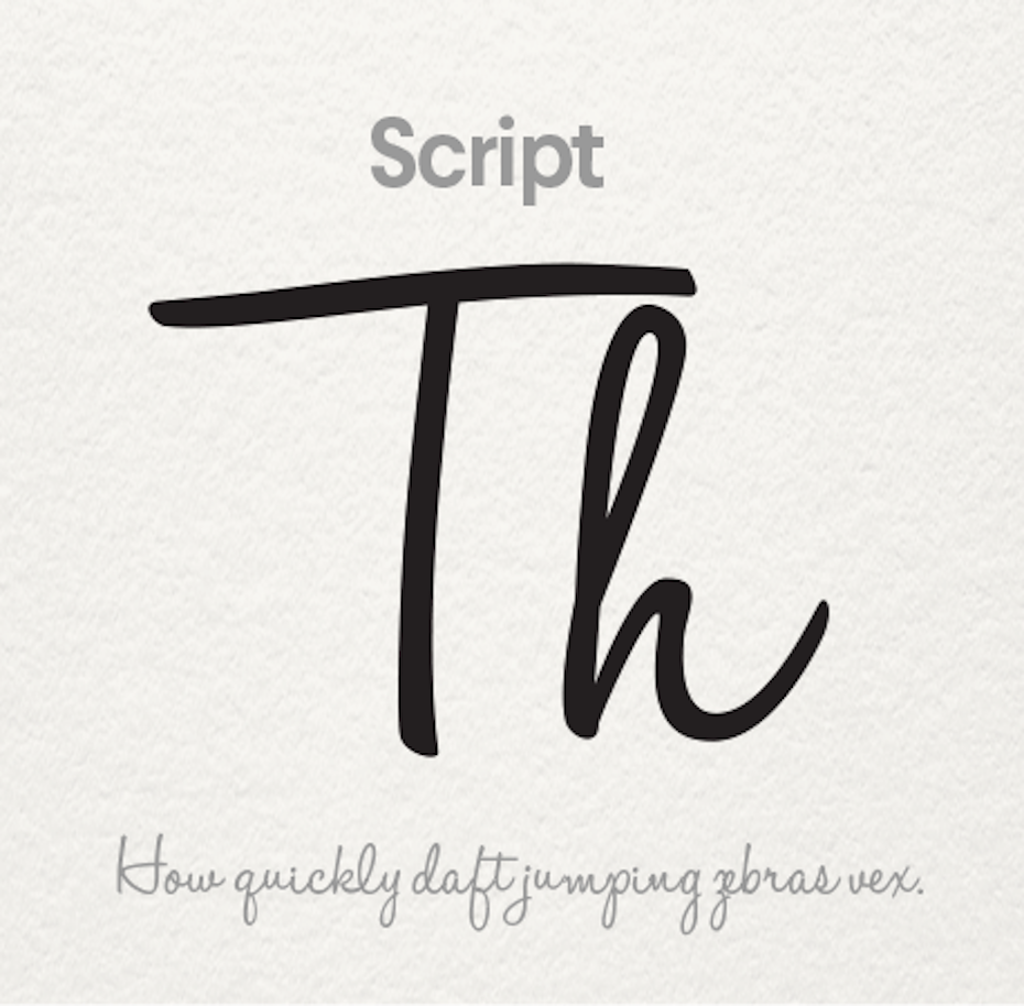 Script font