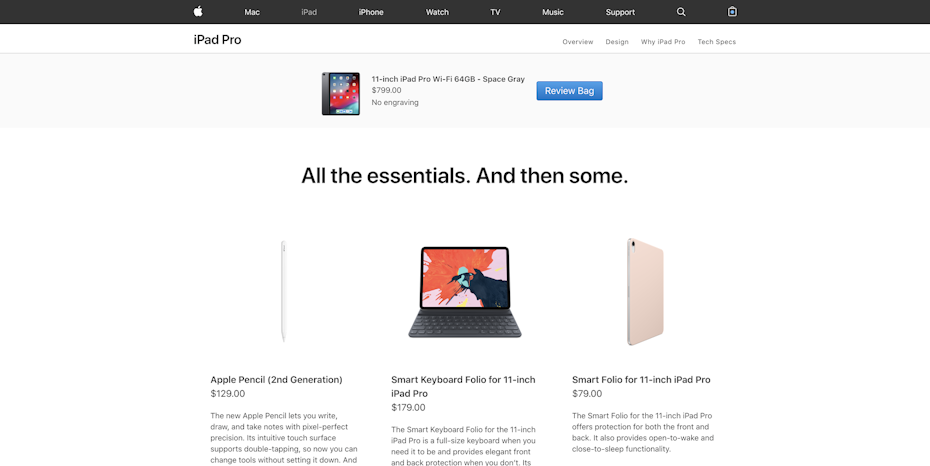 iPad建议购买页面