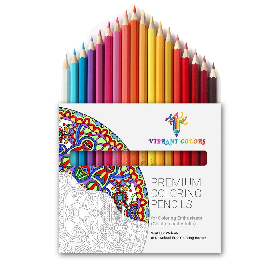 Vibrant Colors pencil packaging