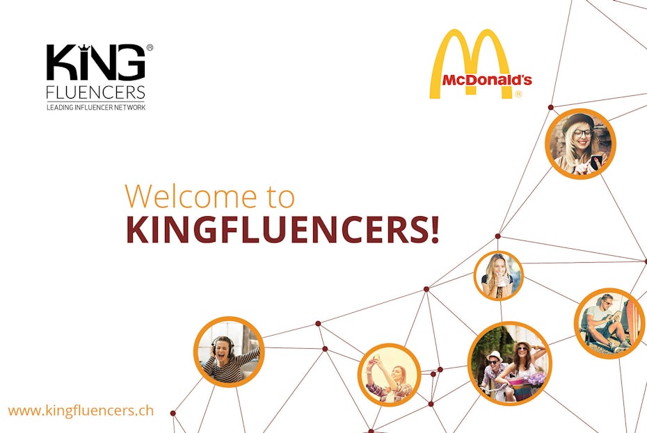Kingfluencers web page design