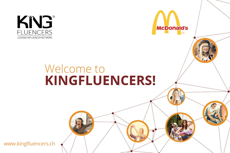 Kingfluencers web page design