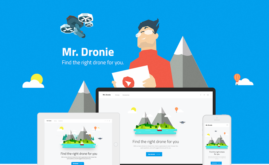 Mr. Dronie web page design