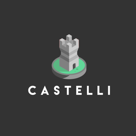 Isometric logo of a castle