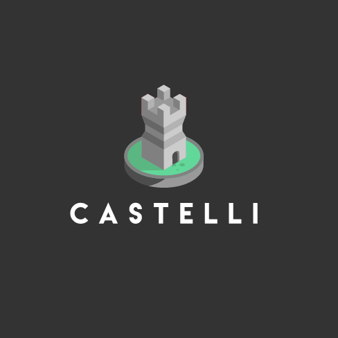 Isometric logo of a castle