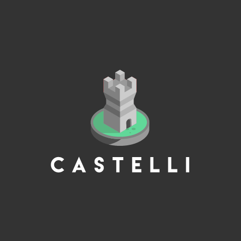 Isometric logo of a castle