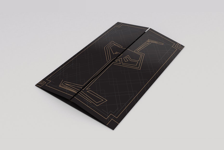 Art deco menu design