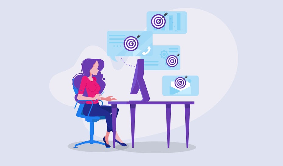 设计师击中目标的例证