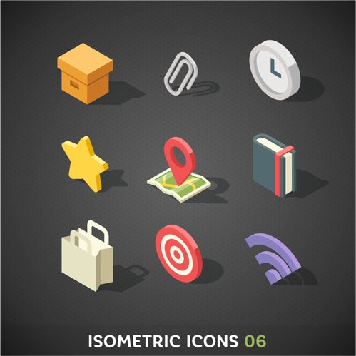 Easily readable isometric icons