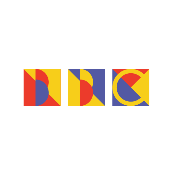 BBC logo in Bauhaus design style