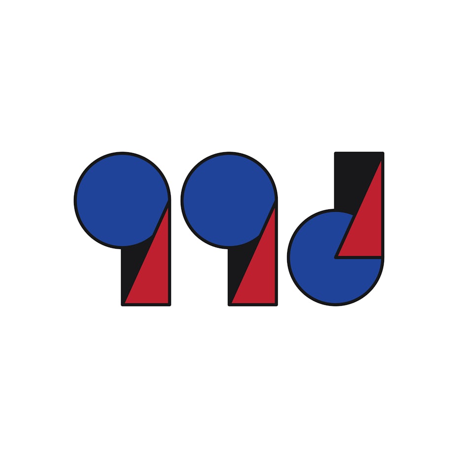 99designs logo in Bauhaus design style