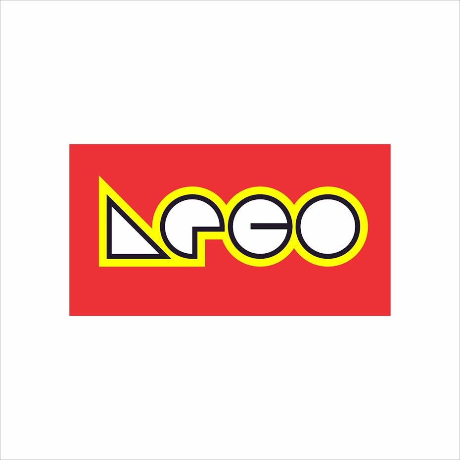 Lego logo in Bauhaus design style