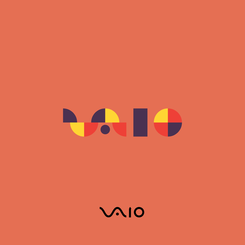 Sony VAIO logo in Bauhaus design style