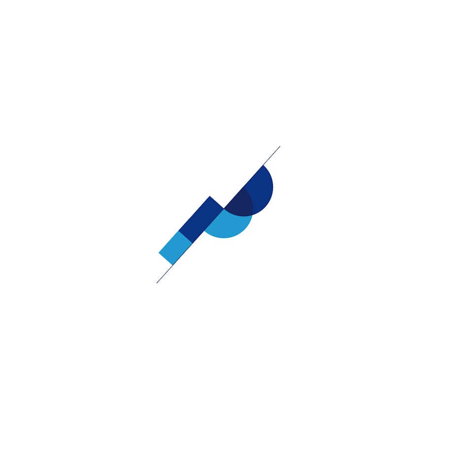 PayPal logo in Bauhaus design style