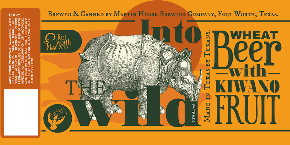 Rhino beer label