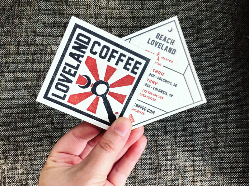 Loveland Coffee business cards