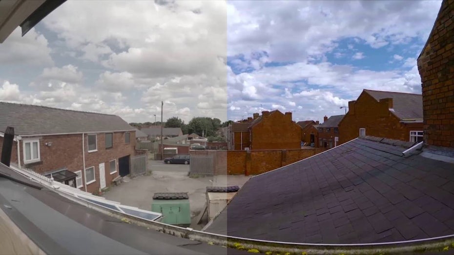 Raw vs color corrected video