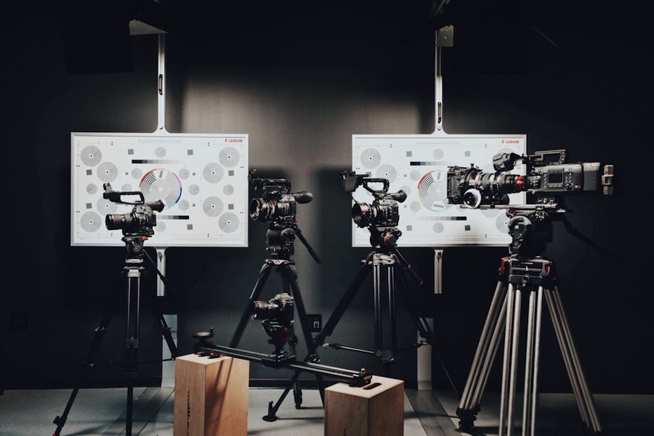 Five different video cameras