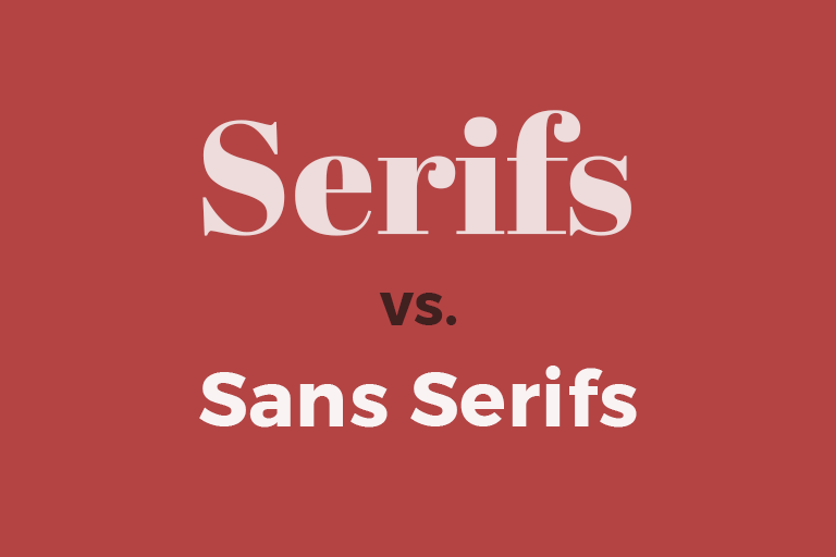 text serifs vs. sans serifs