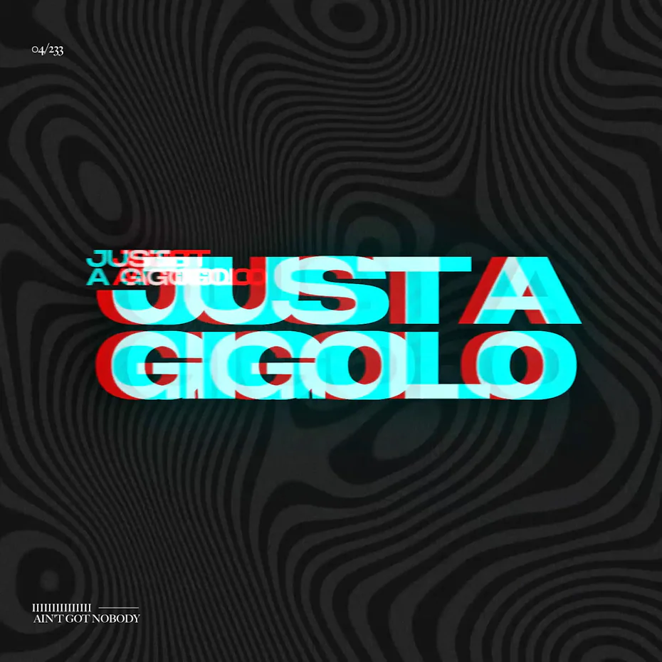 An animated glitch design