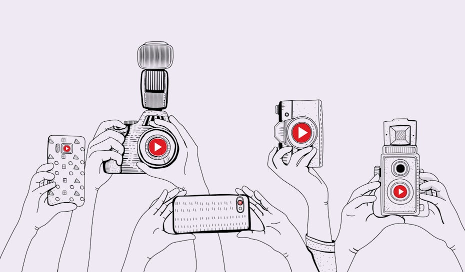 illustration of different cameras