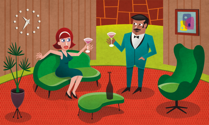 Mid-century modern inspired illustration