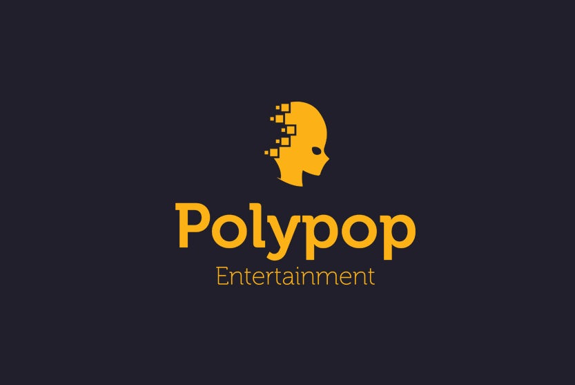 Un logotipo futurista con un extraterrestre.