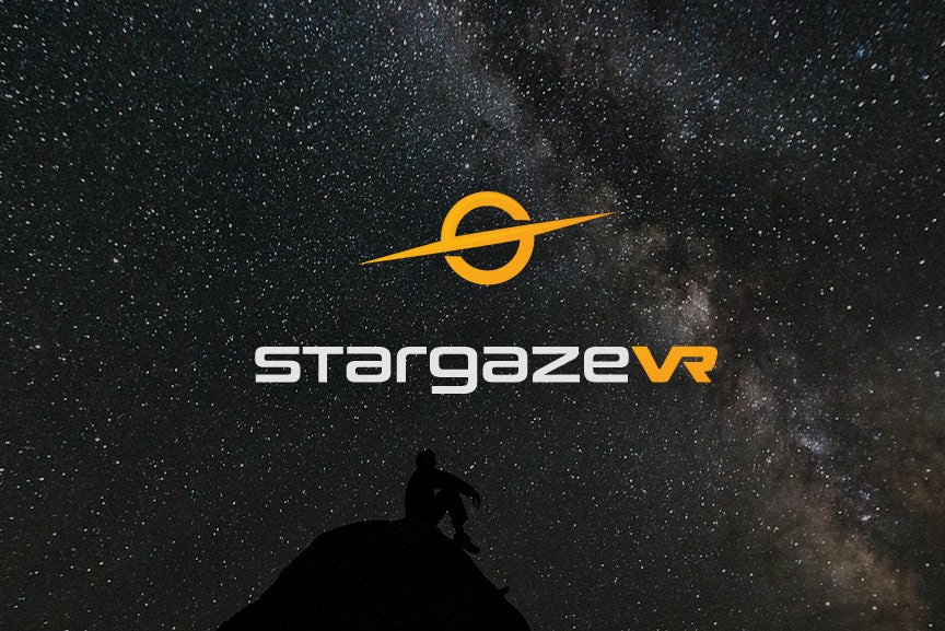 Un logotipo futurista con un planeta abstracto.