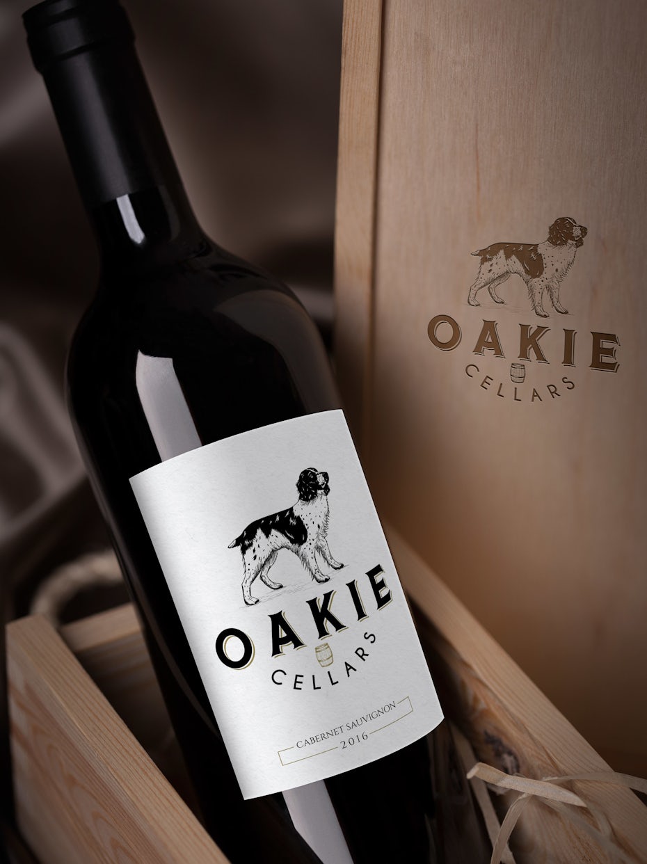Oakie Cellars wine logo