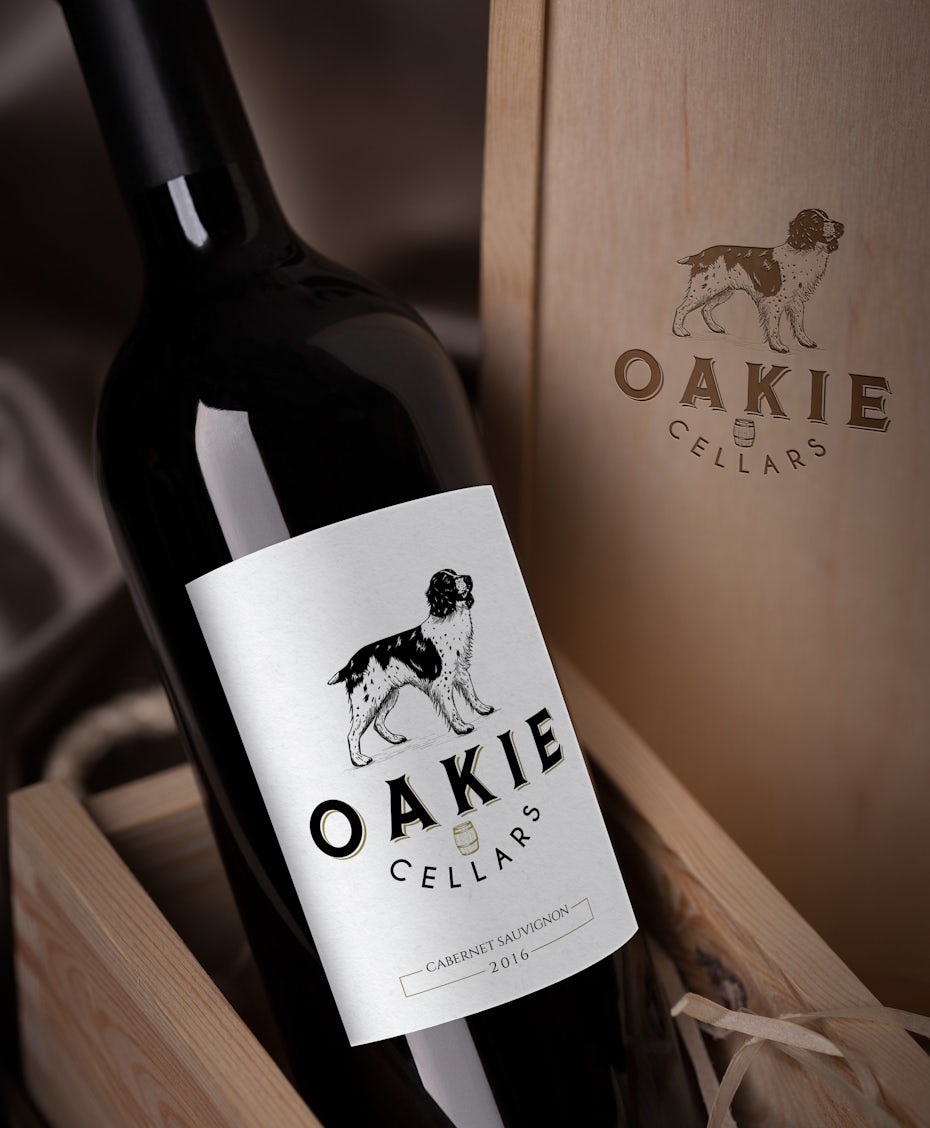 Oakie Cellars wine logo