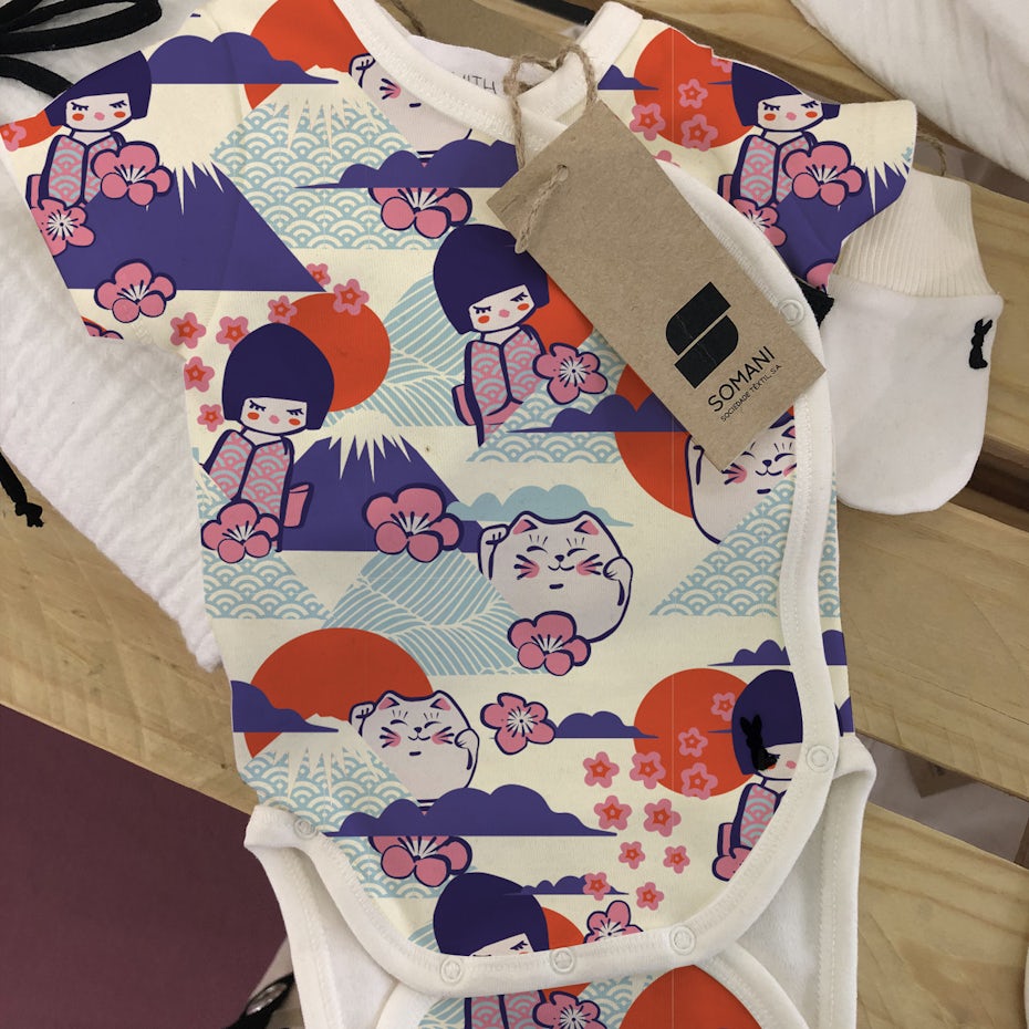 Japanese inspired girls baby pattern