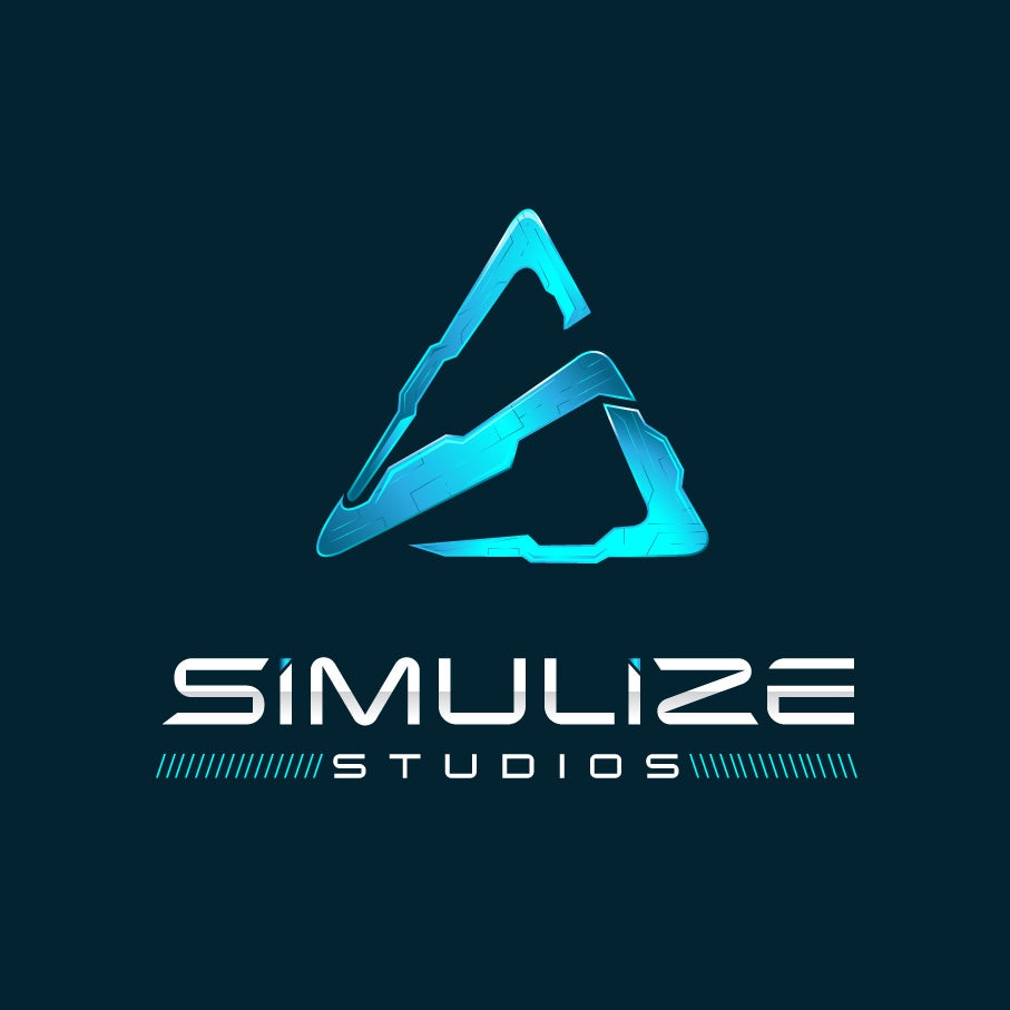 Un logotipo futurista con una placa de circuito.