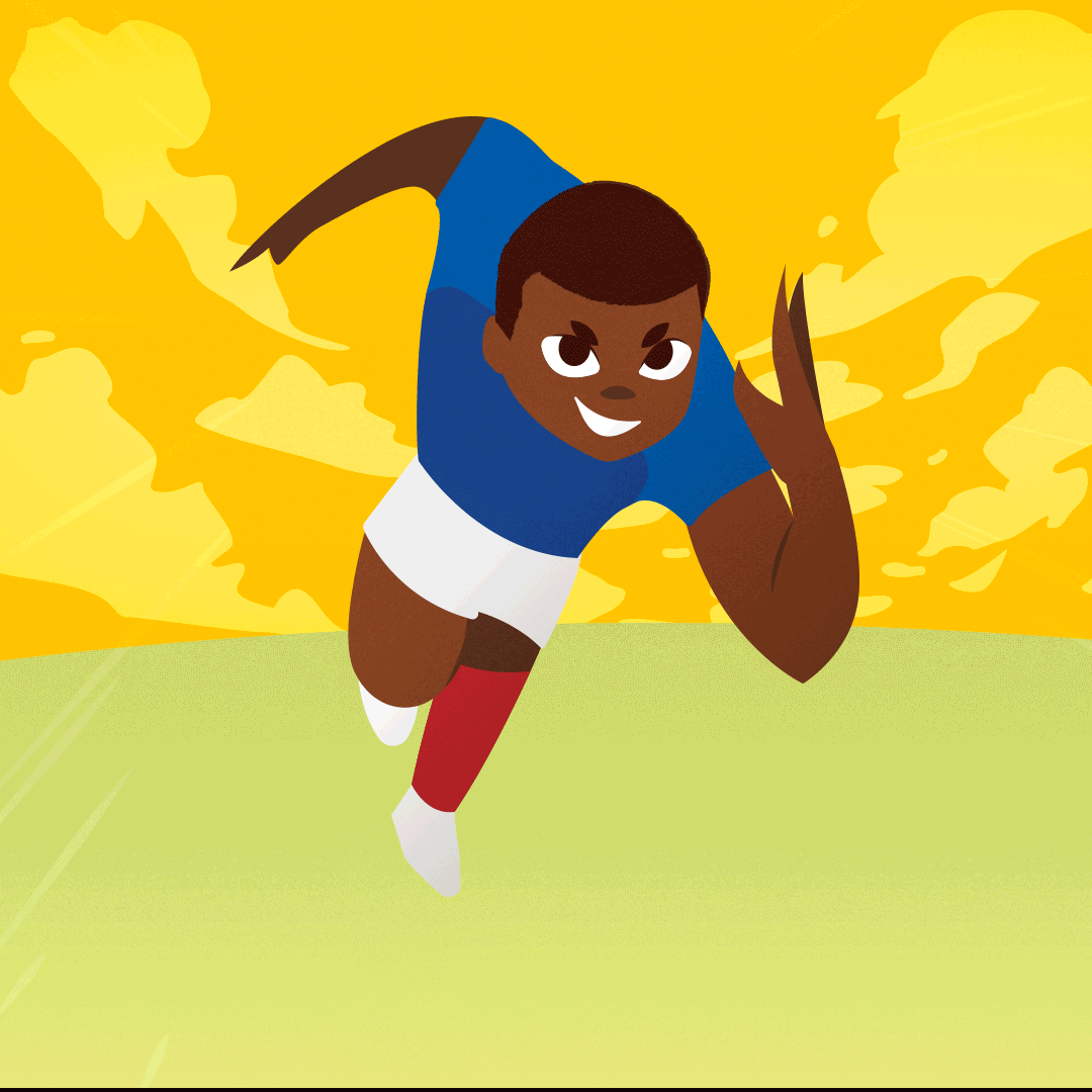 Animace: Mbappé "Gazela" běží