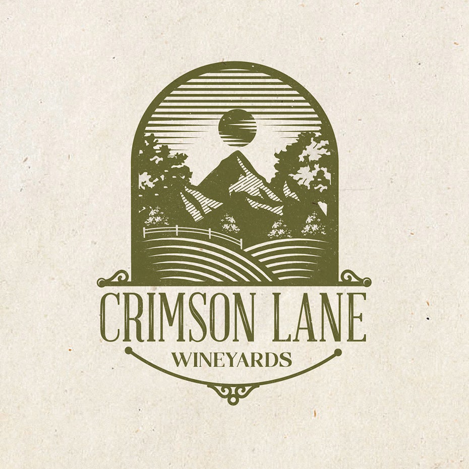Crimson Lane wine logo contest entry