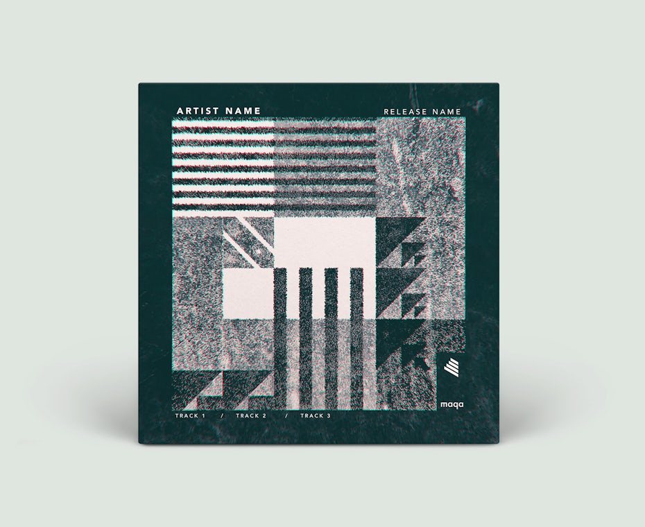 A grainy glitch art design