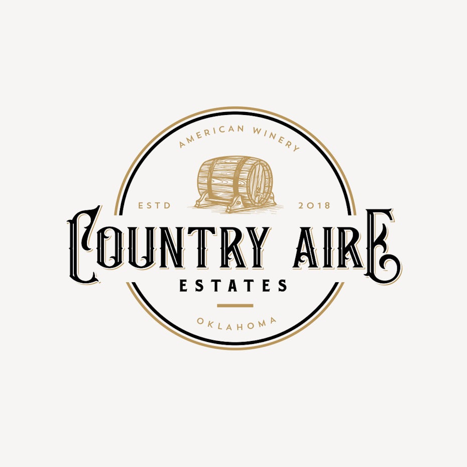 Country Aire Estates Winery wine logo