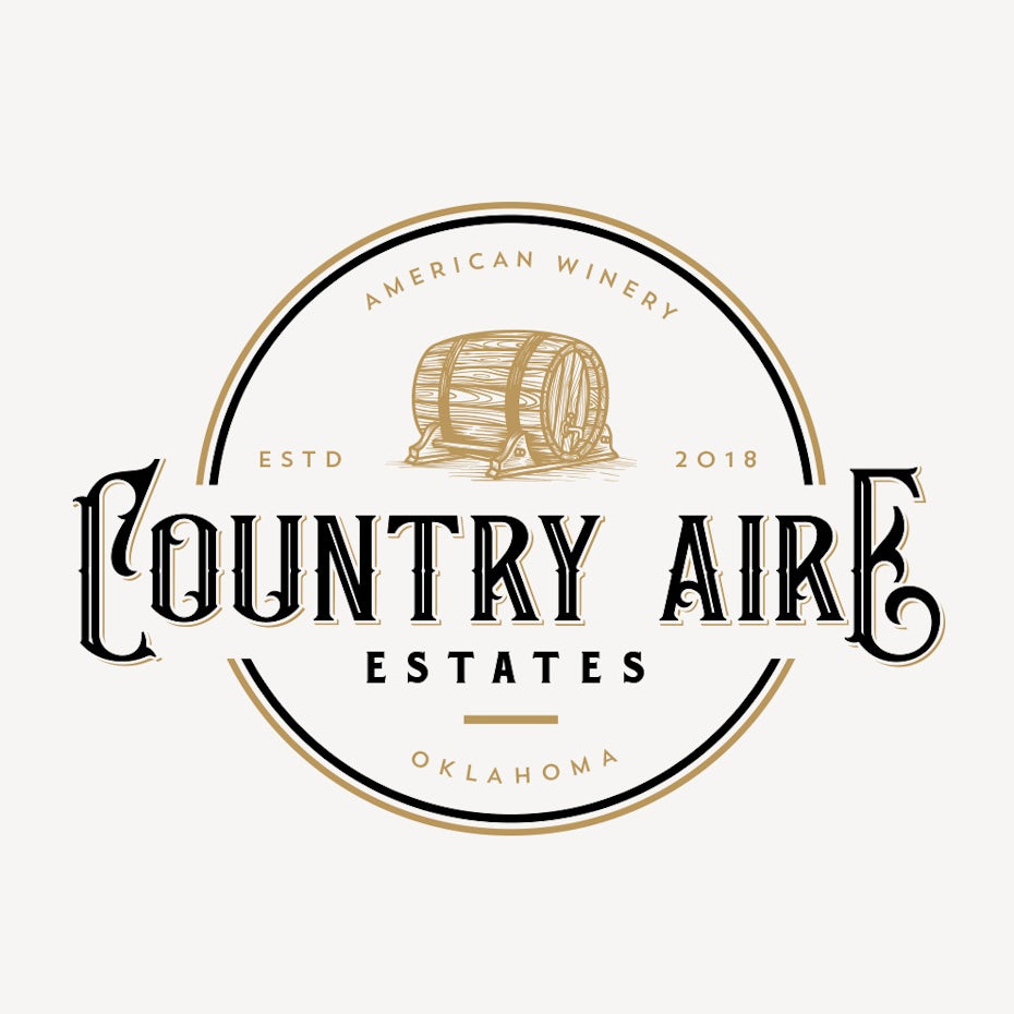 Country Aire Estates Winery wine logo