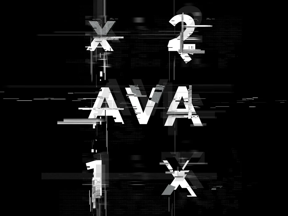 Glitch art lettering