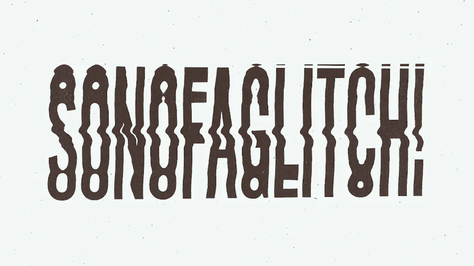 Glitch art lettering