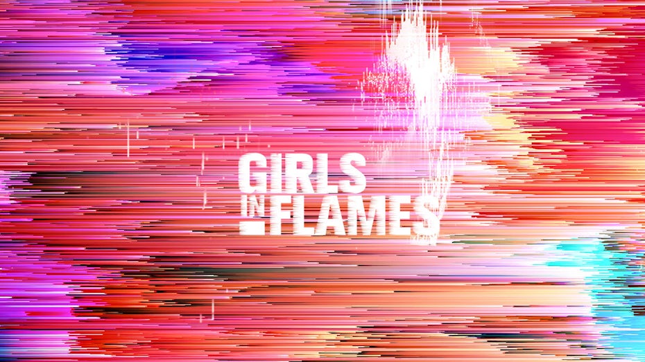 An animated glitch art design