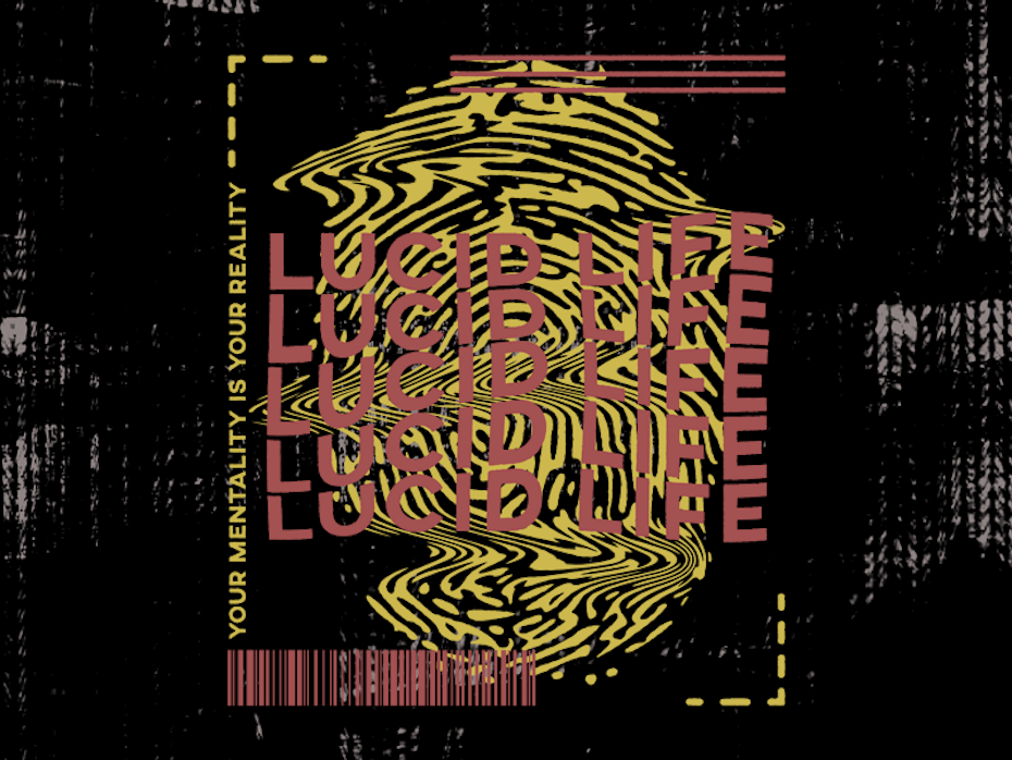 Glitch art lettering