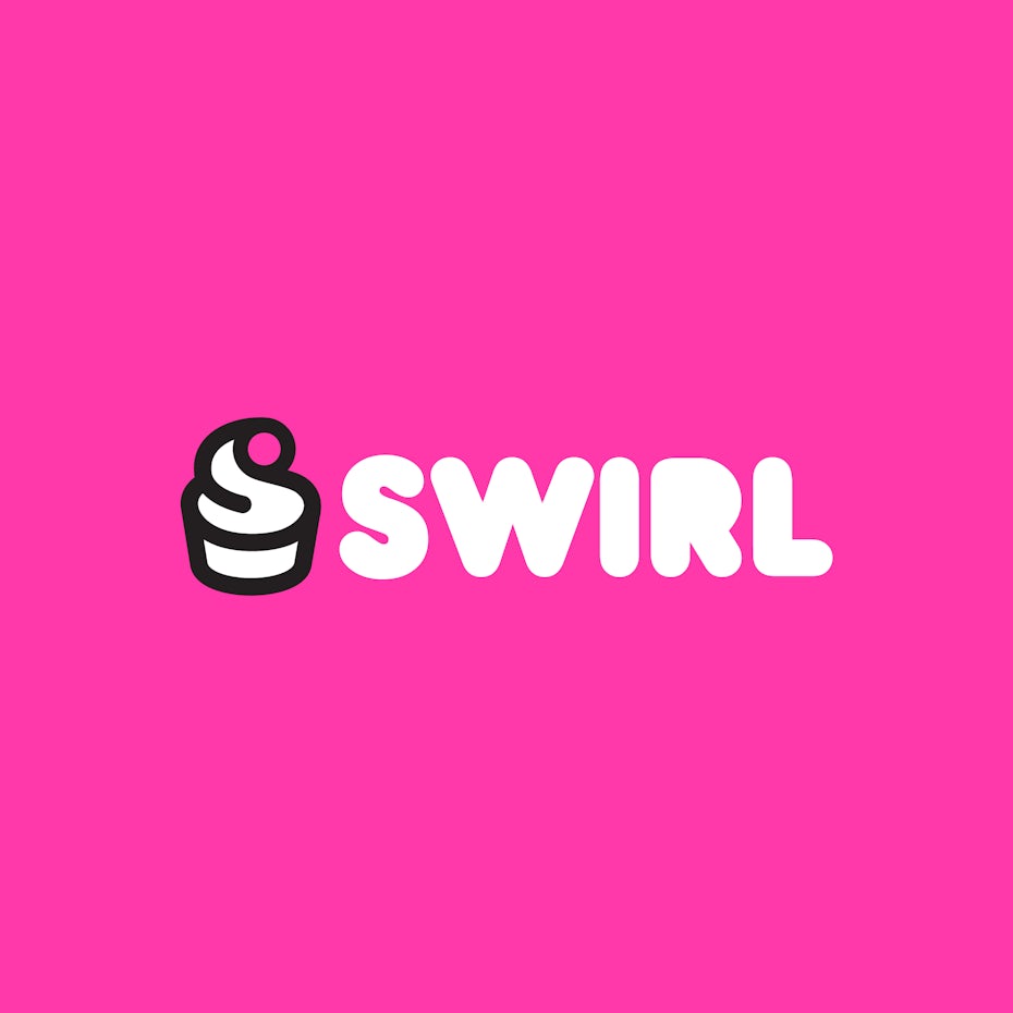 Swirl frozen yogurt logo
