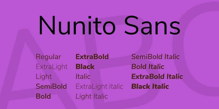 Fuente del logotipo Nunito Sans