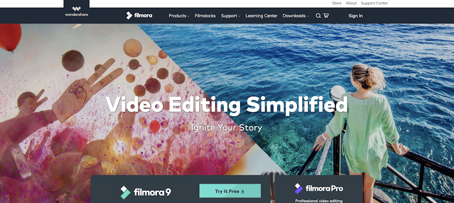 Filmora is an easy to use web-based video editor